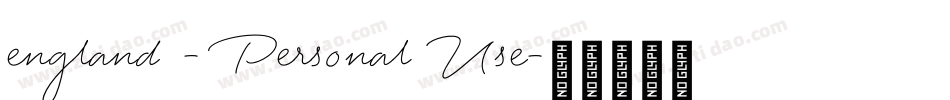 england - Personal Use字体转换